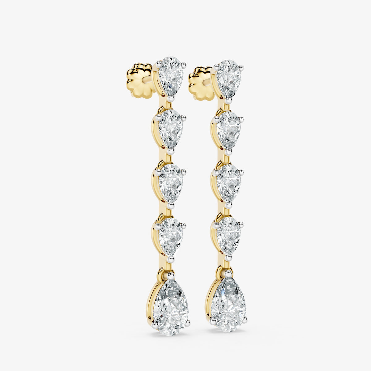 Pear Cut Diamond Dangle Earrings
