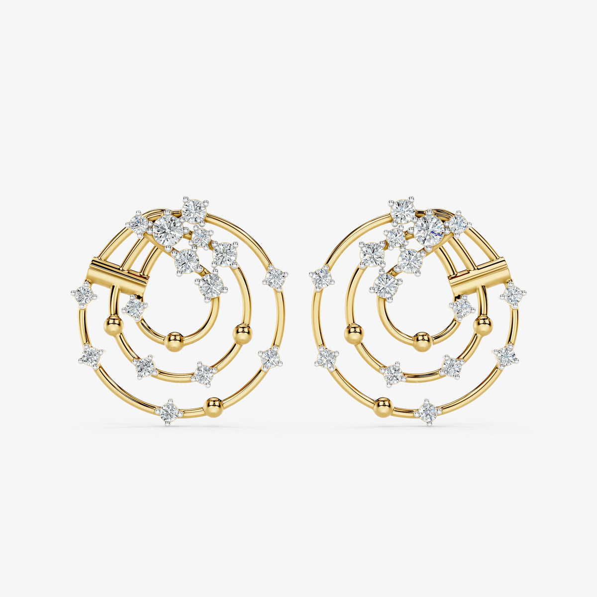 Celestial Spiral Diamond Stud