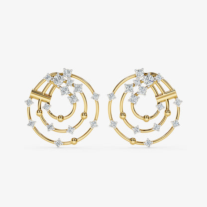 Celestial Spiral Diamond Stud