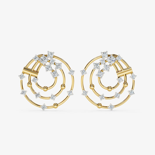 Celestial Spiral Diamond Stud