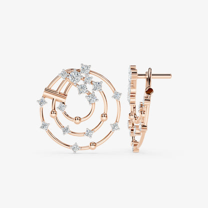 Celestial Spiral Diamond Stud