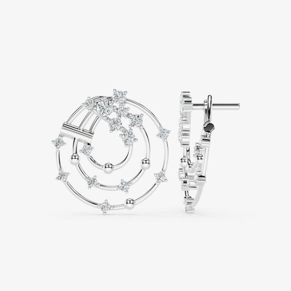 Celestial Spiral Diamond Stud
