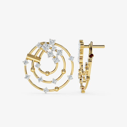 Celestial Spiral Diamond Stud