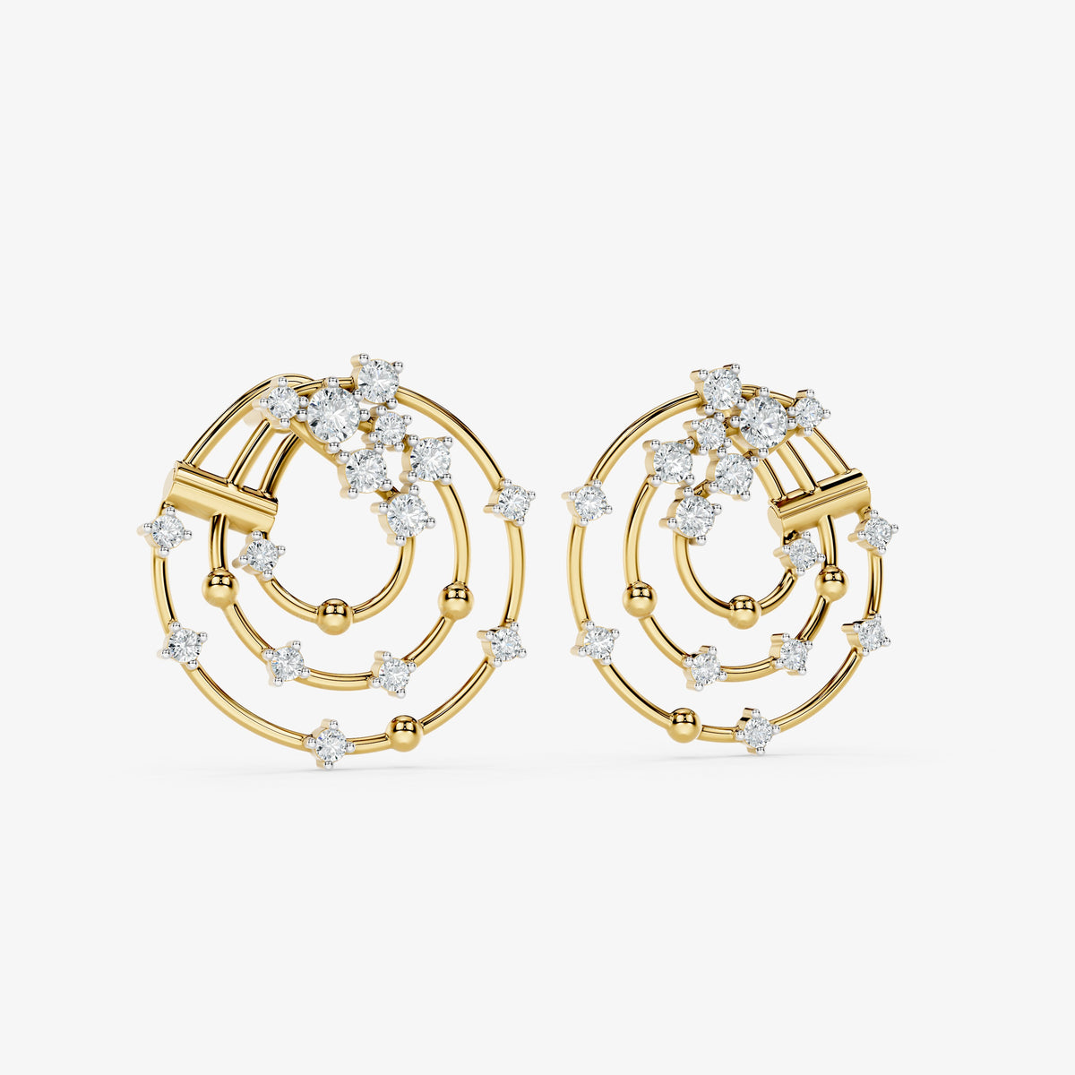 Celestial Spiral Diamond Stud