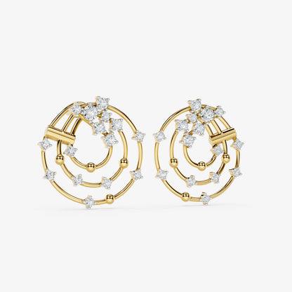 Celestial Spiral Diamond Stud