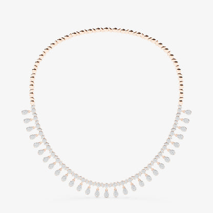 Seraphina Diamond Pavé Cascading  Neckalce