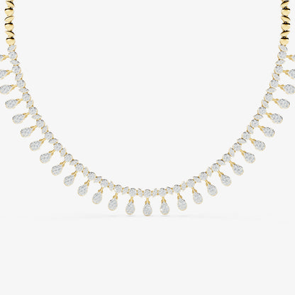 Seraphina Diamond Pavé Cascading  Neckalce