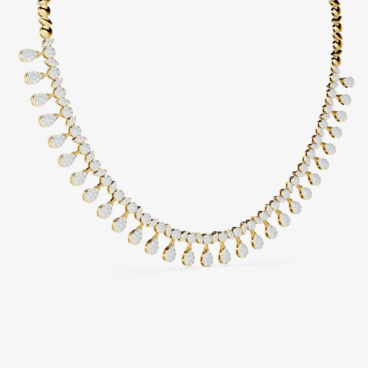 Seraphina Diamond Pavé Cascading  Neckalce