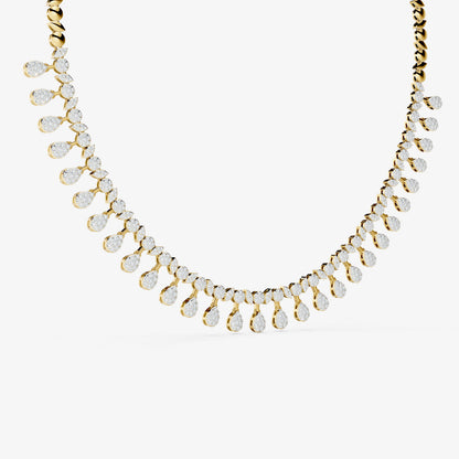 Seraphina Diamond Pavé Cascading  Neckalce