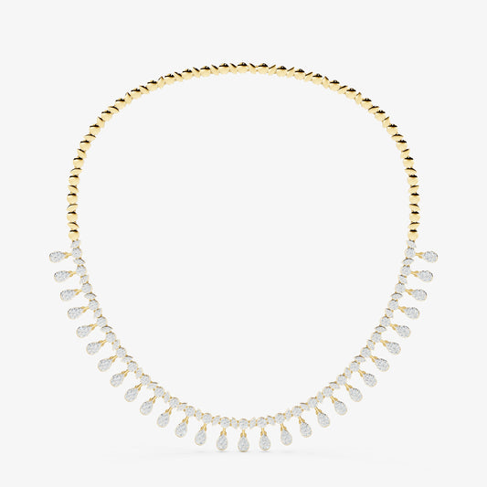 Seraphina Diamond Pavé Cascading  Neckalce