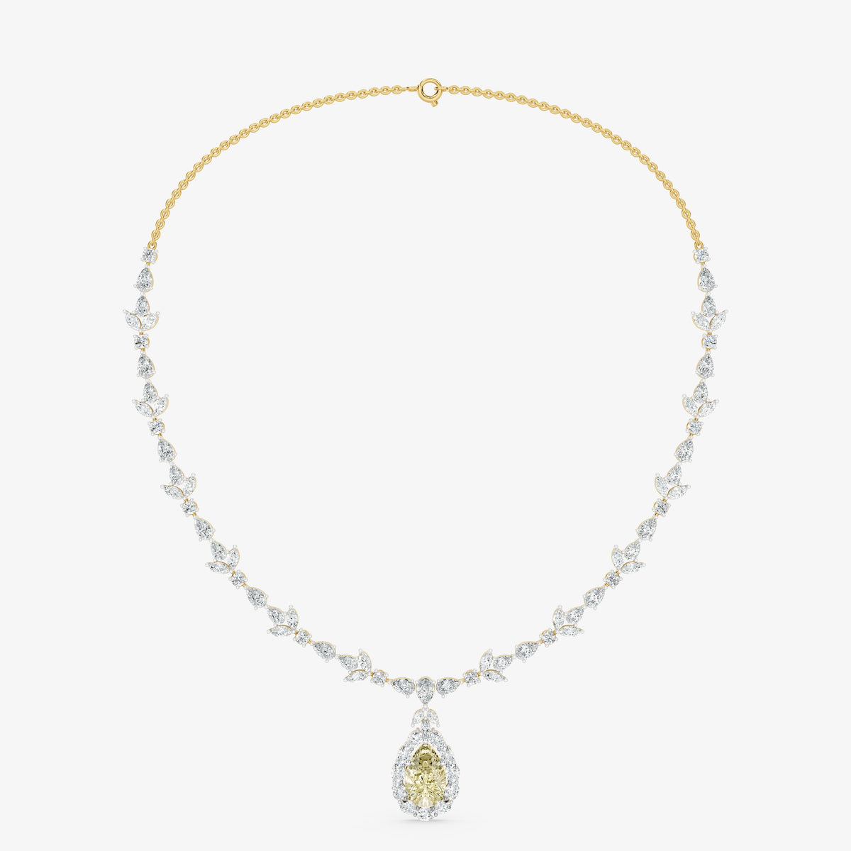 Lumière Pear Diamond Necklace