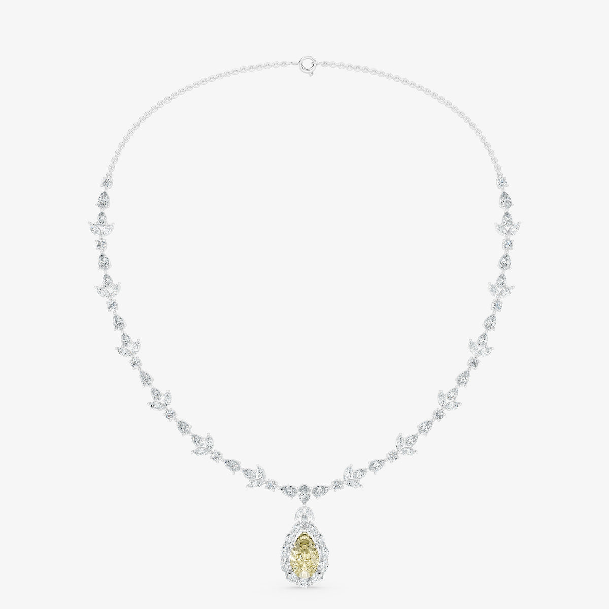 Lumière Pear Diamond Necklace