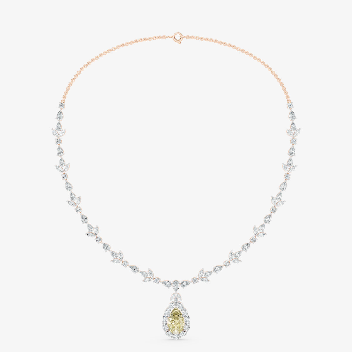 Lumière Pear Diamond Necklace