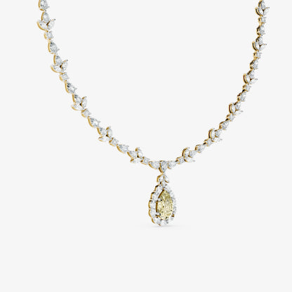 Lumière Pear Diamond Necklace