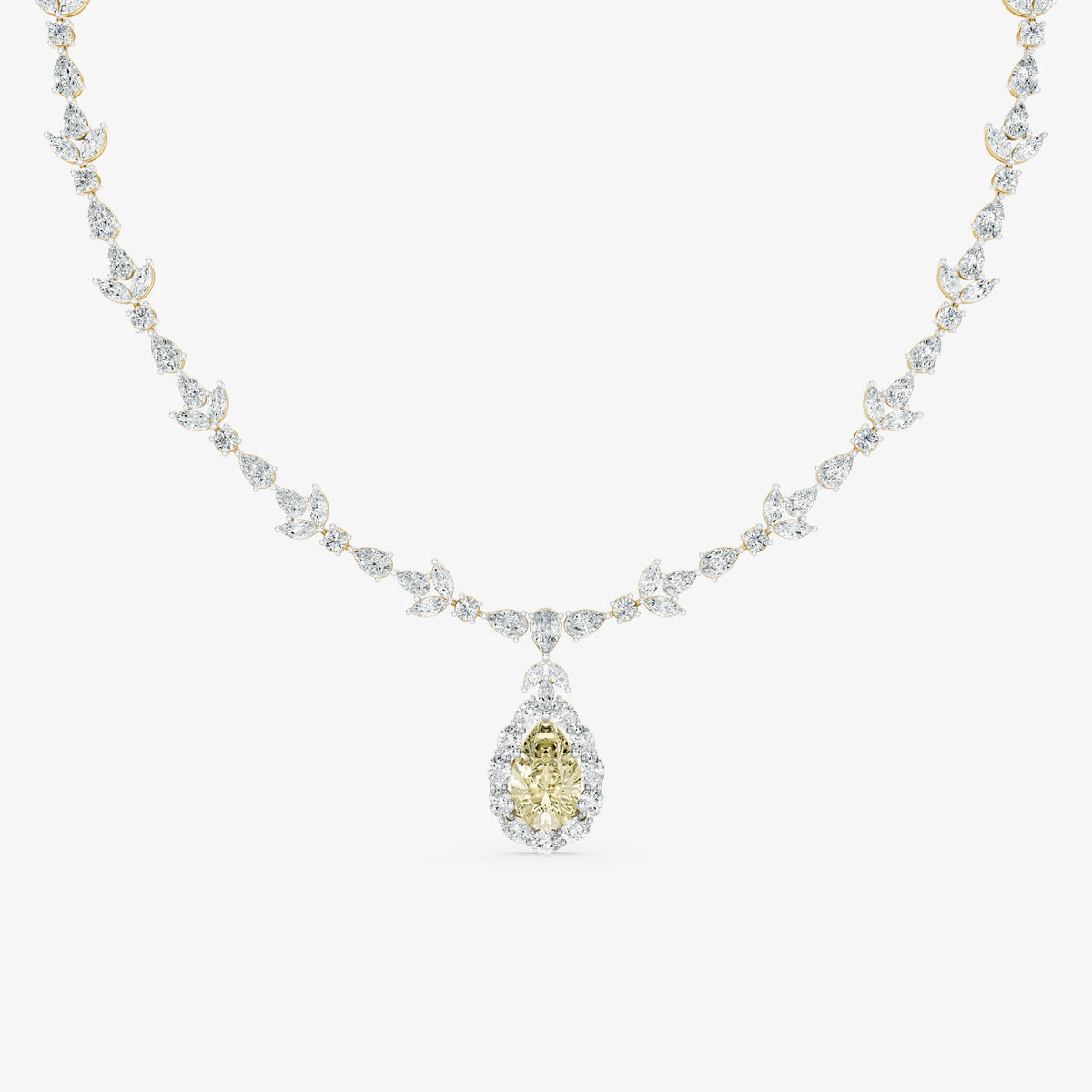 Lumière Pear Diamond Necklace