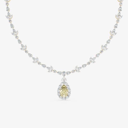 Lumière Pear Diamond Necklace