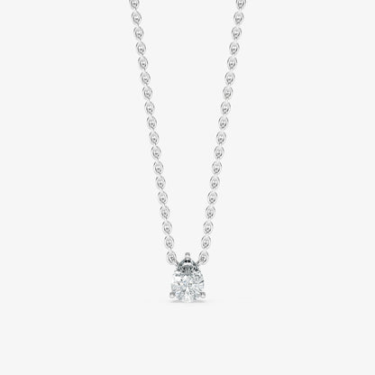 Classic pear solitaire pendant