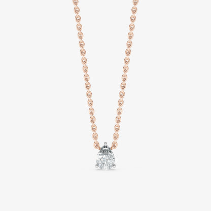 Classic pear solitaire pendant