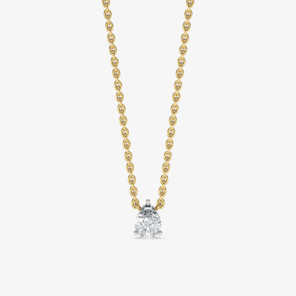 Classic pear solitaire pendant