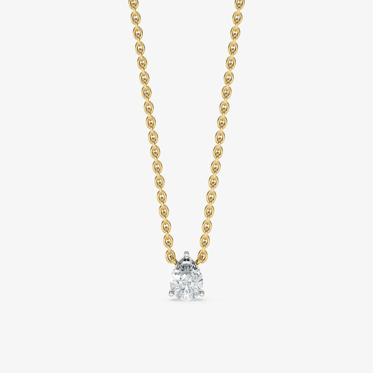 Classic pear solitaire pendant
