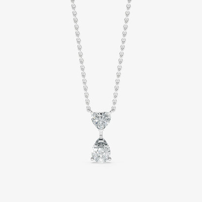 Heart and Pear Cut Diamond Pendant