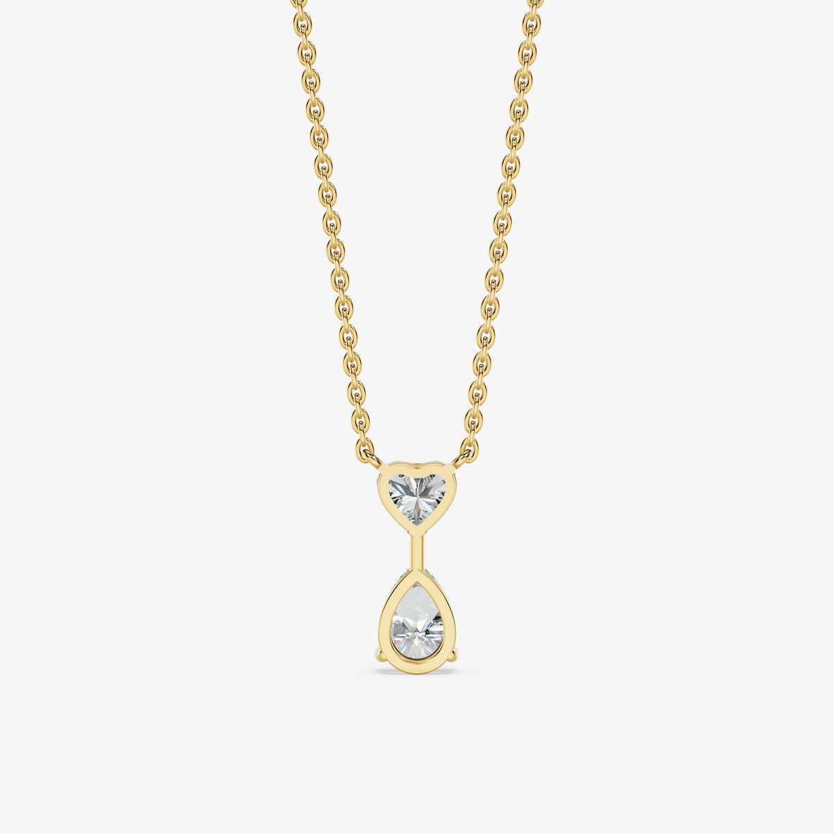 Heart and Pear Cut Diamond Pendant