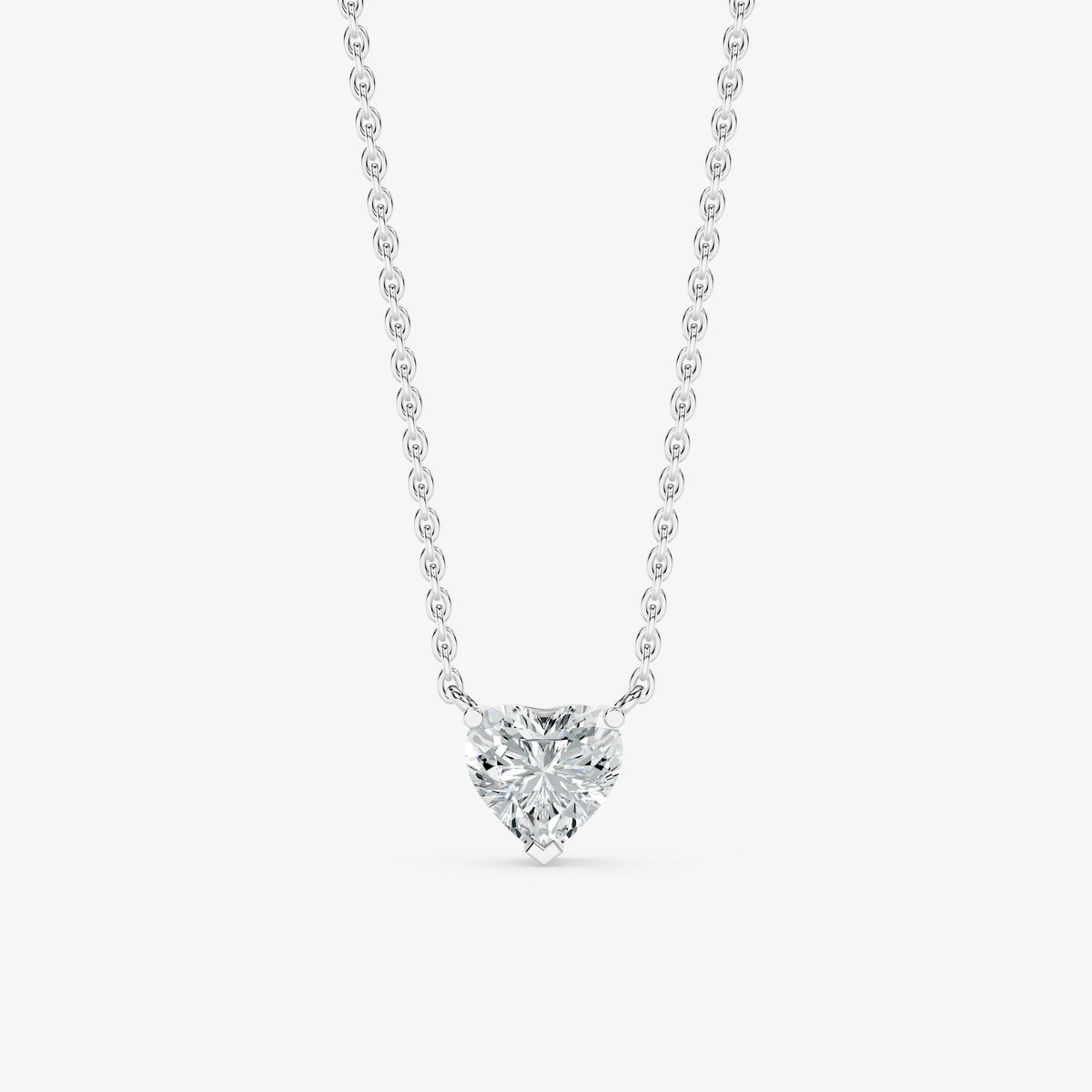 Classic Heart Cut Diamond Pendant