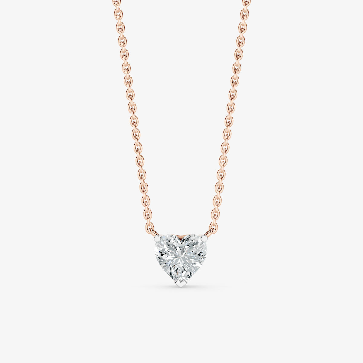 Classic Heart Cut Diamond Pendant