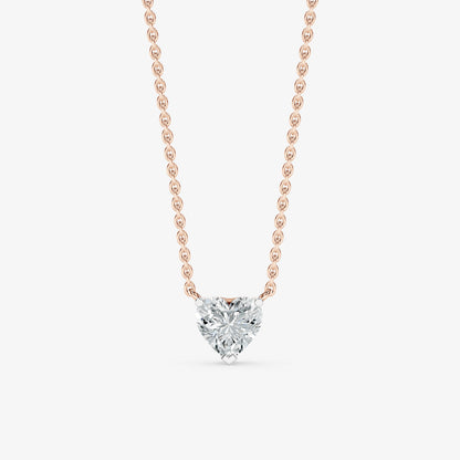 Classic Heart Cut Diamond Pendant