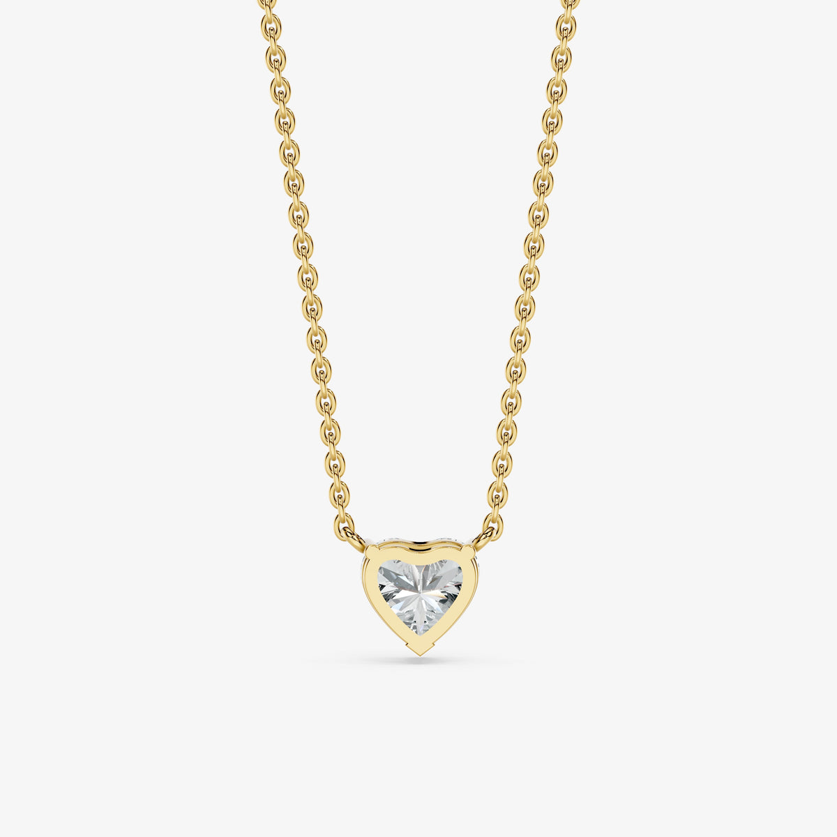 Classic Heart Cut Diamond Pendant
