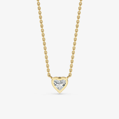 Classic Heart Cut Diamond Pendant