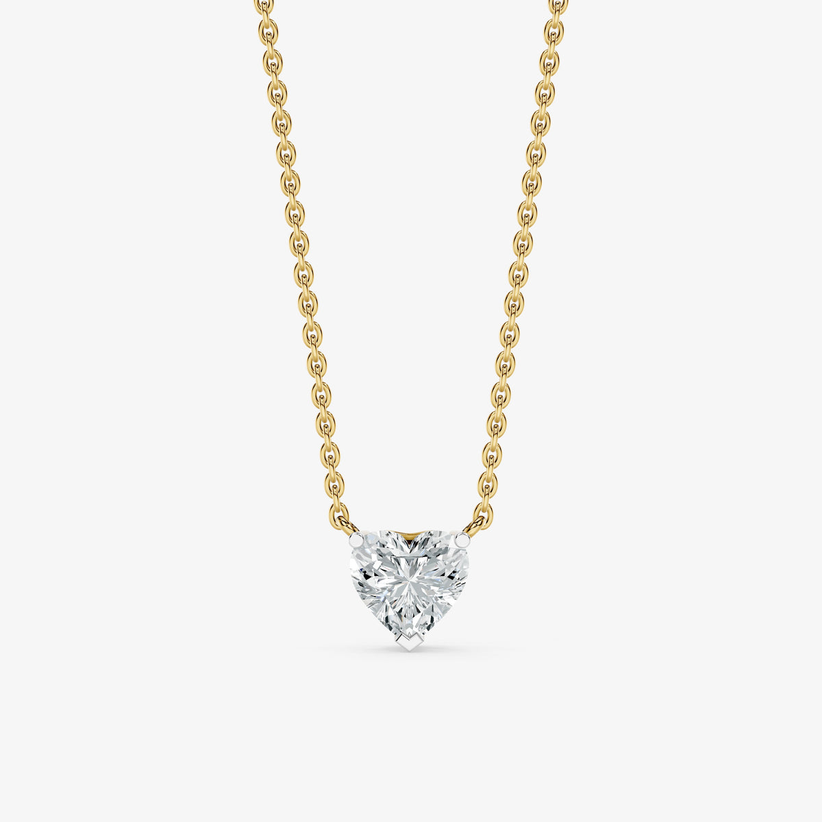 Classic Heart Cut Diamond Pendant