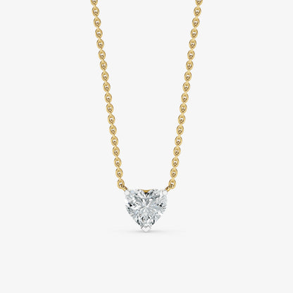 Classic Heart Cut Diamond Pendant