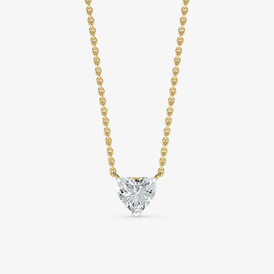Classic Heart Cut Diamond Pendant