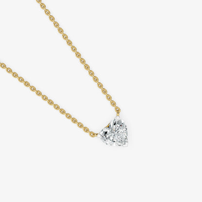 Classic Heart Cut Diamond Pendant
