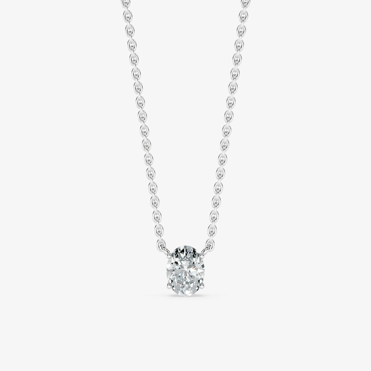Classic Oval Solitaire Pendant