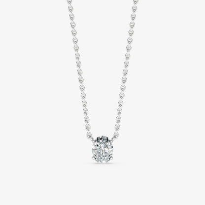 Classic Oval Solitaire Pendant