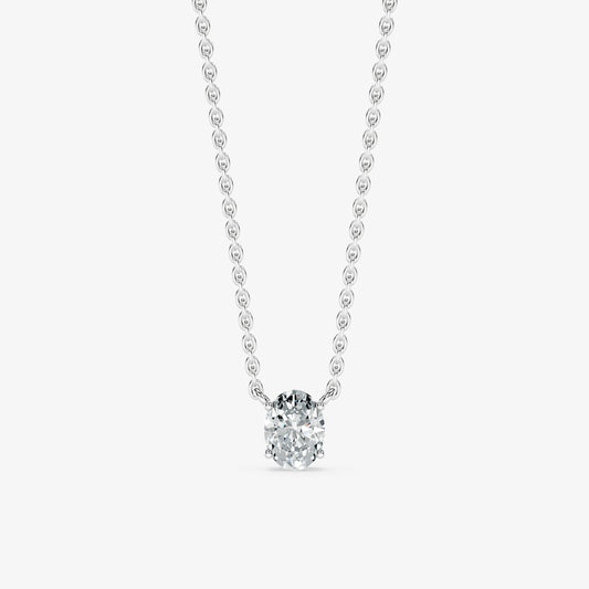 Classic Oval Solitaire Pendant