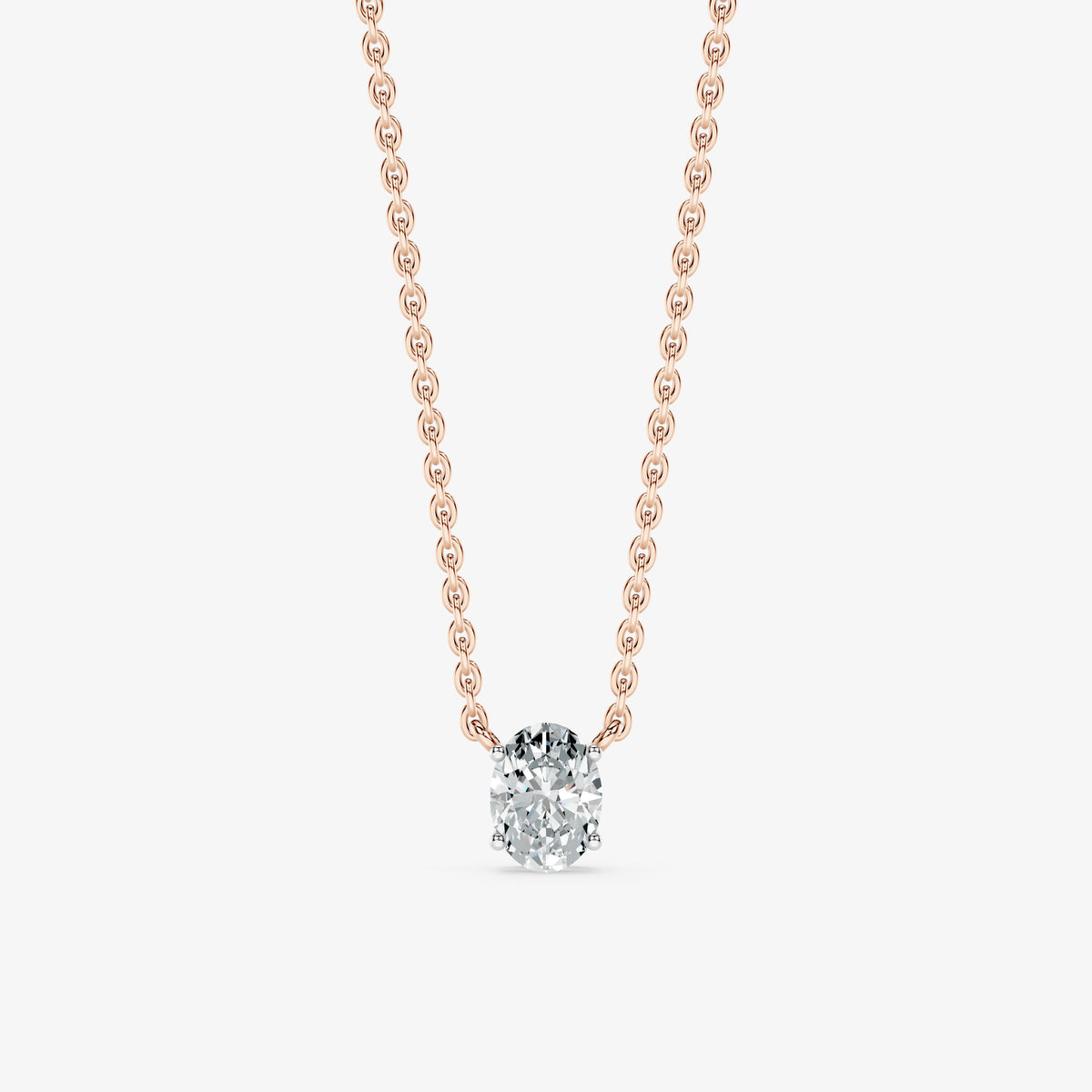 Classic Oval Solitaire Pendant