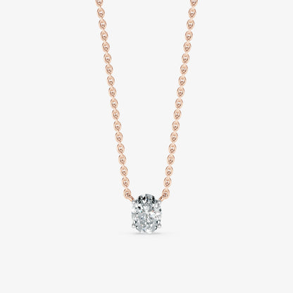 Classic Oval Solitaire Pendant