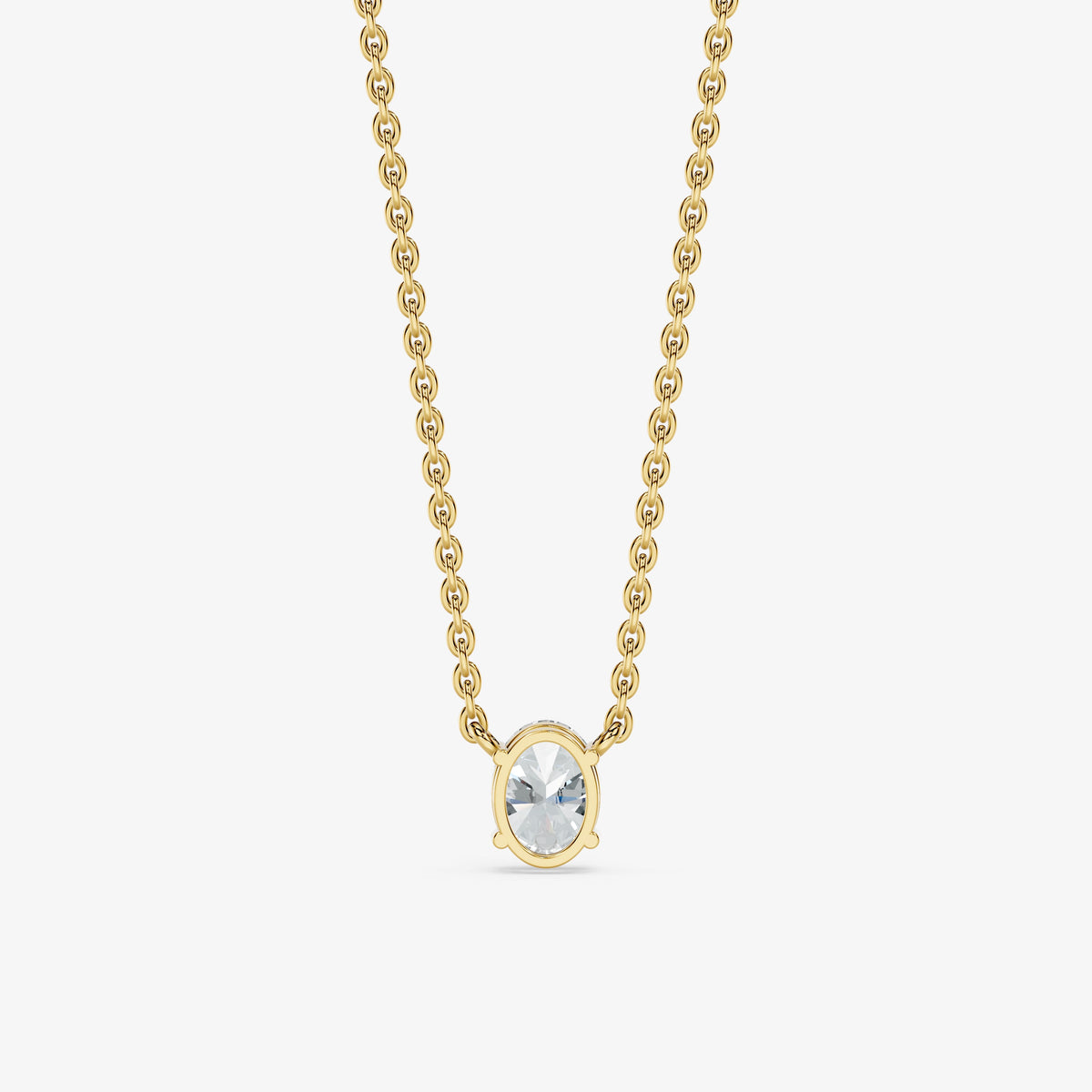 Classic Oval Solitaire Pendant