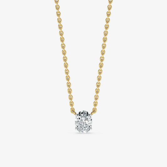 Classic Oval Solitaire Pendant