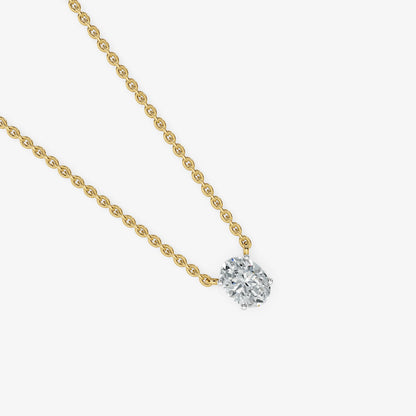 Classic Oval Solitaire Pendant