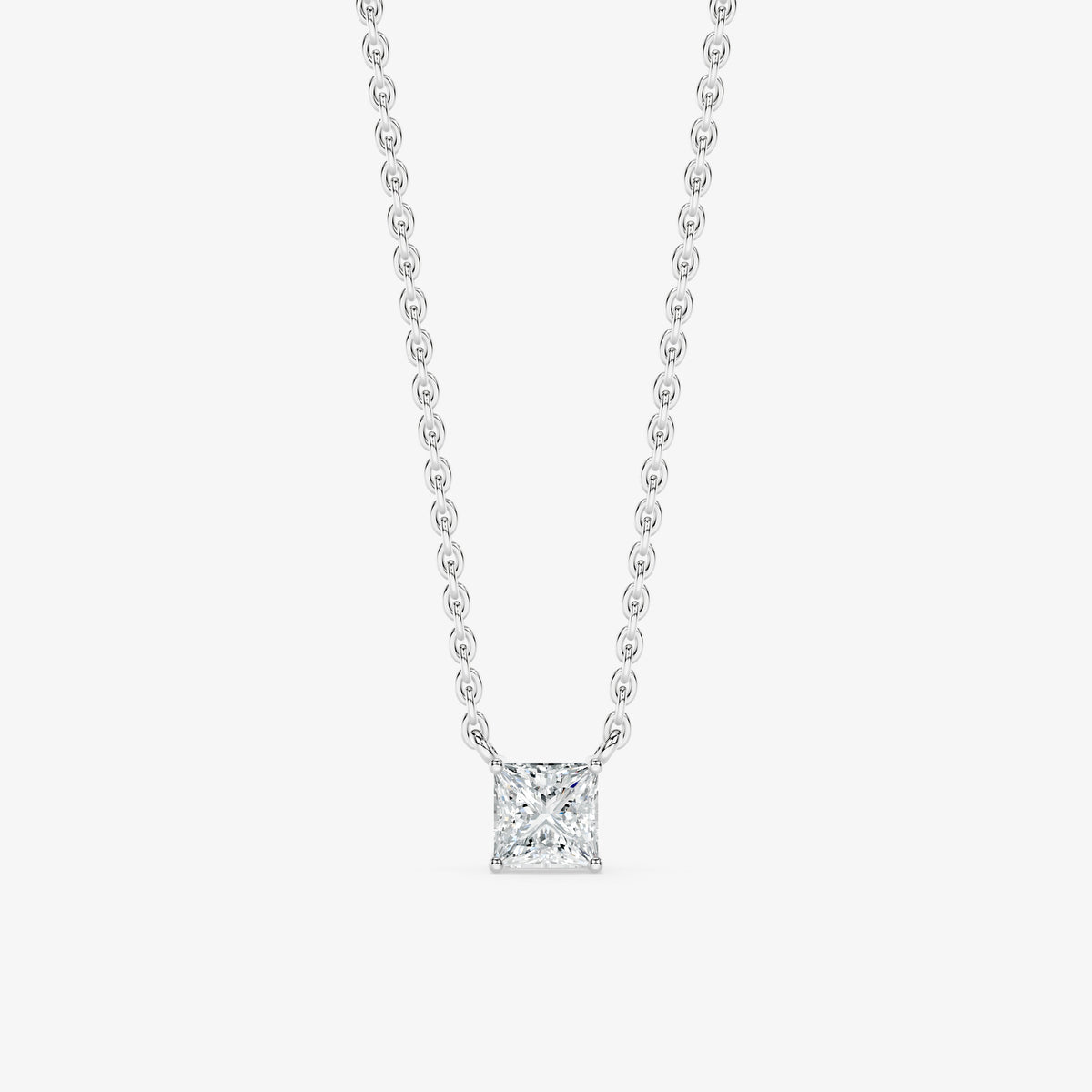Princess Cut Solitaire Pendant