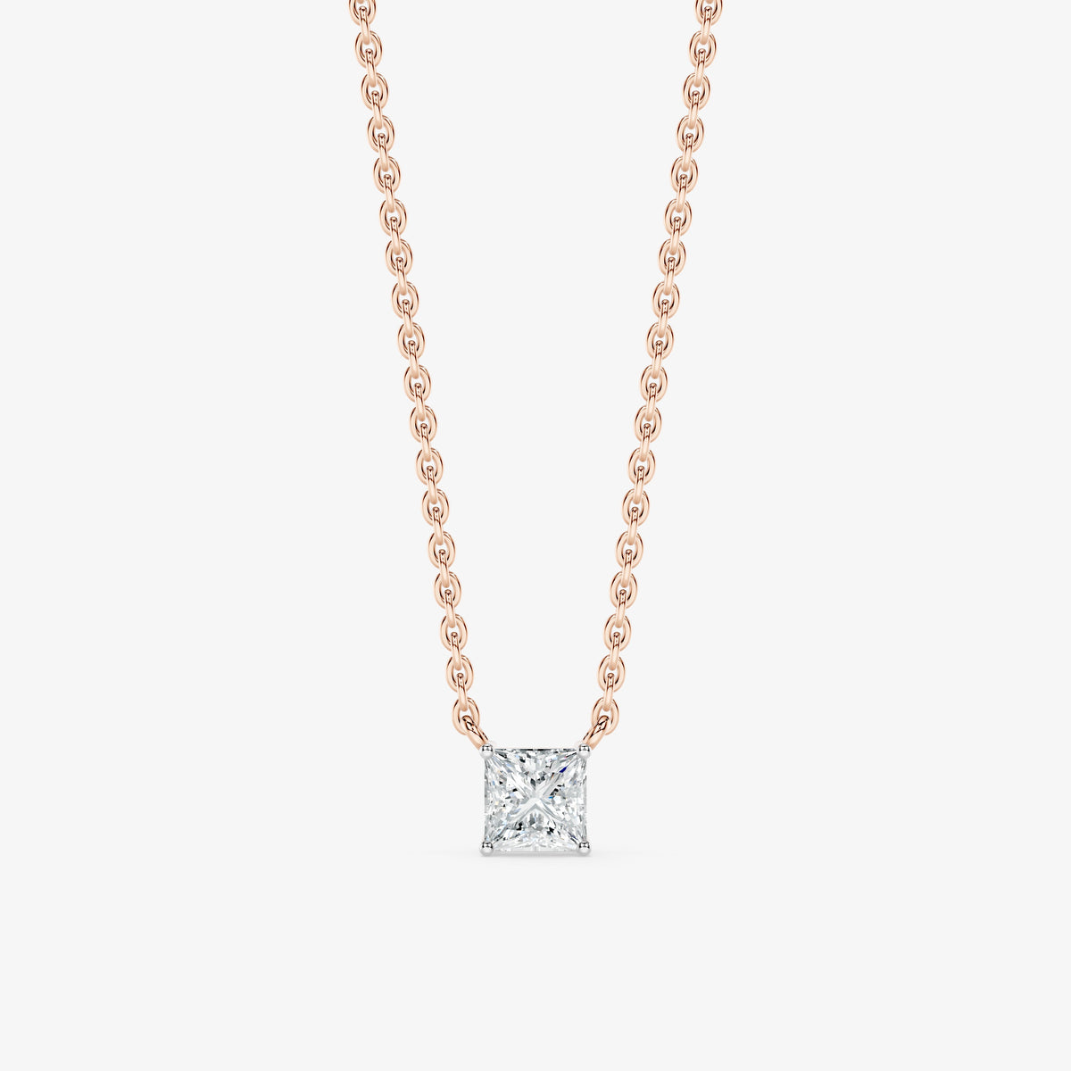 Princess Cut Solitaire Pendant