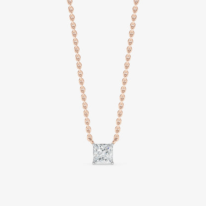 Princess Cut Solitaire Pendant