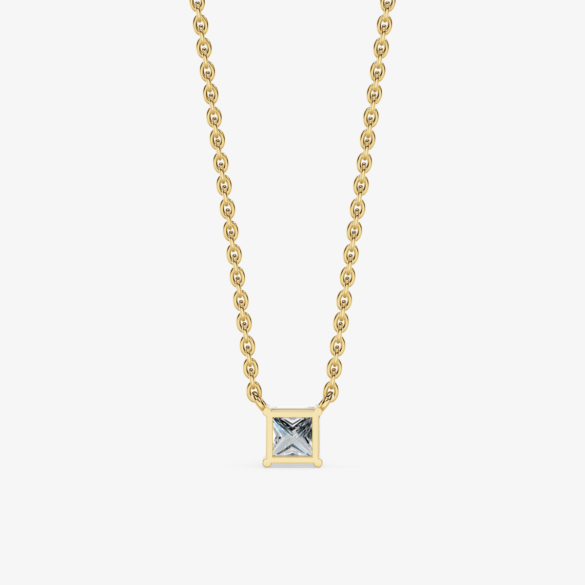 Princess Cut Solitaire Pendant