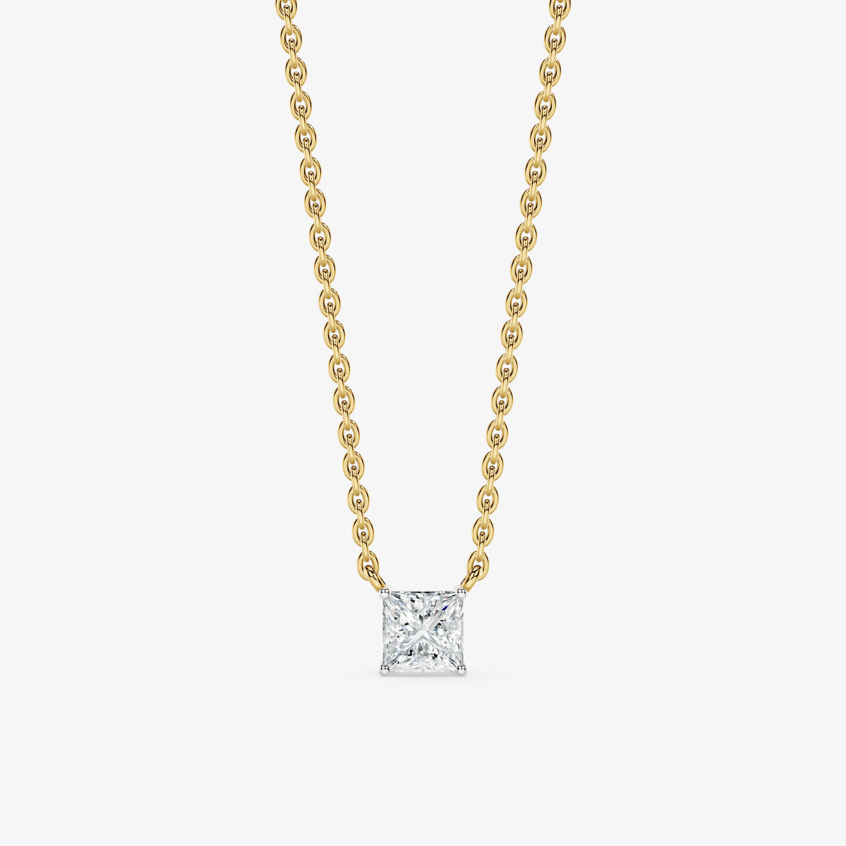Princess Cut Solitaire Pendant