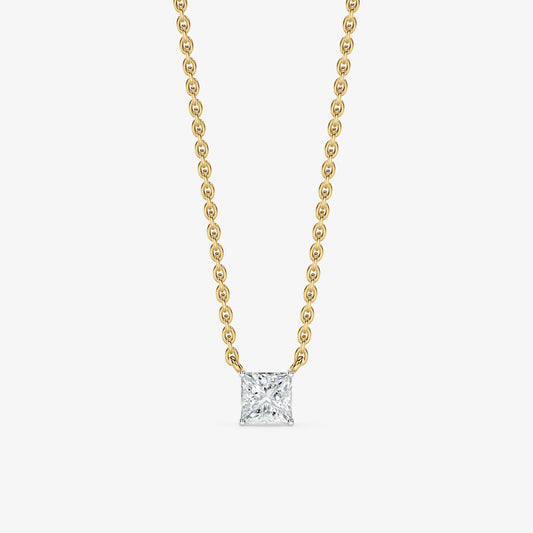 Princess Cut Solitaire Pendant