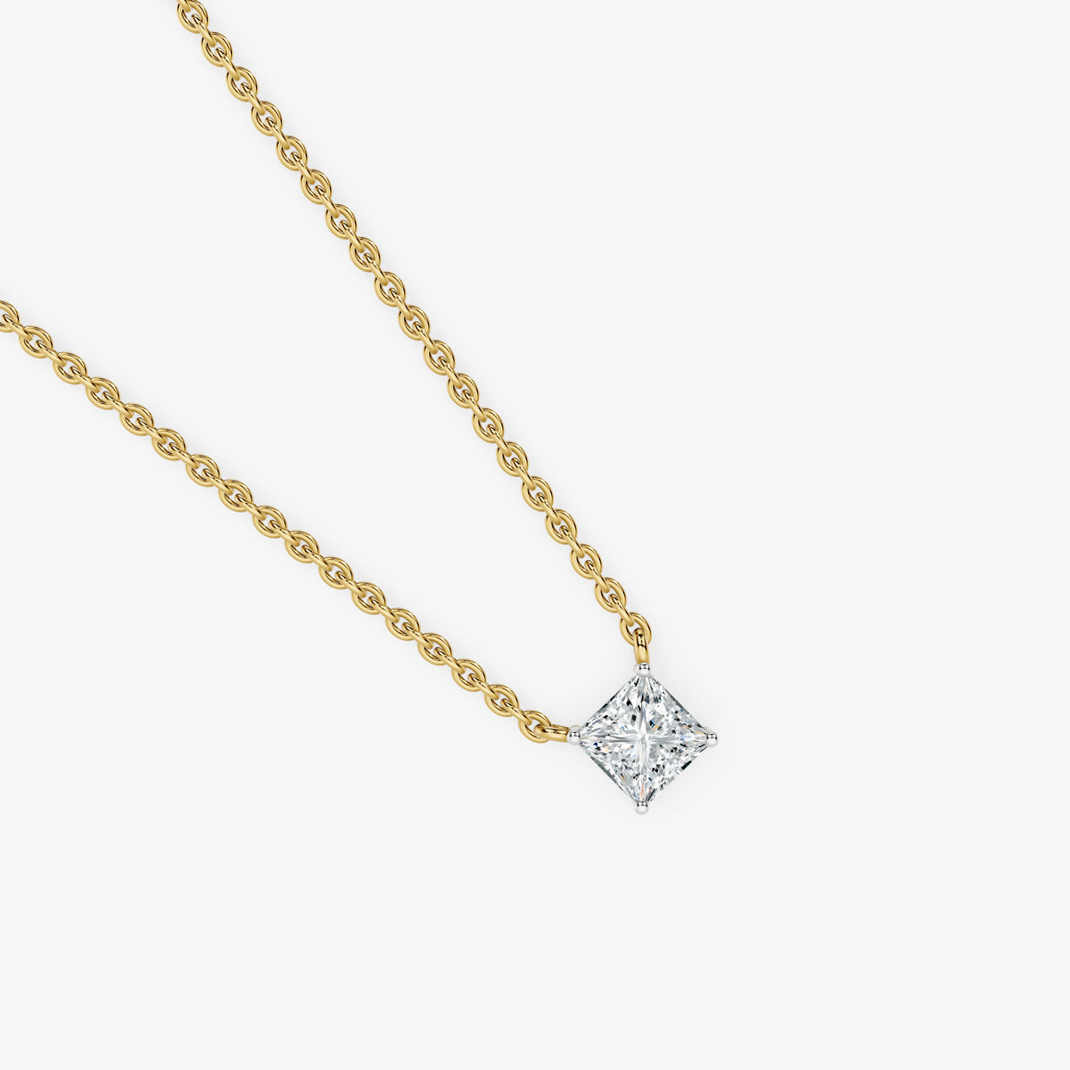 Princess Cut Solitaire Pendant